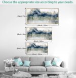 Wall Art Landscape Modern Wall Decor Canvas Painting Blue Ink Wall Art Large Art... - Image 3