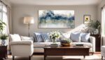 Wall Art Landscape Modern Wall Decor Canvas Painting Blue Ink Wall Art Large Art... - Image 7