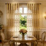 1 Panel Luxury European Sheer Curtain Grommet Top Floral Embroidery Sheer Curtai... - Image 3