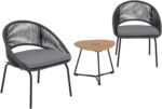 SUNSITT 3 Piece Outdoor Bistro Set, Patio Woven Rope Balcony Furniture Set w/Rem... - Image 7