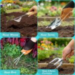 Garden Tool Set, 10 PCS Gardening Essentials, Stainless Steel Garden Hand Tools ... - Image 3