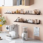 YGEOMER Brown Floating Shelves for Wall, 16.5 Inch Farmhouse Wall Shelves for Be... - Image 3