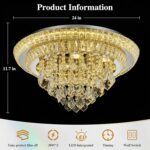 Modern Chandeliers for Living Room Crystal Ceiling Light Fixture LED Dimmable La... - Image 4