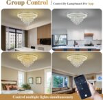Modern Chandeliers for Living Room Crystal Ceiling Light Fixture LED Dimmable La... - Image 5
