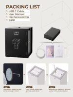 9.1''Modern Table Lamp with Silky White,Handmade Bedside Lamp for Home Decor,Cor... - Image 10