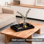 Hanobe Decorative Tray for Coffee Table: Serving Tray Decor with Scalloped Edge ... - Image 3