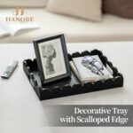 Hanobe Decorative Tray for Coffee Table: Serving Tray Decor with Scalloped Edge ... - Image 10