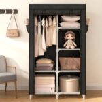 ROJASOP Portable Closet Wardrobe Closet for Hanging Clothes with 6 Storage Shelv... - Image 3