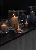 ARIAMOTION Glass Candle Holders Set, Hurricane Vase Centerpieces for Pillar Voti... - Image 5