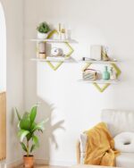 CHOEZON Floating Shelves for Wall, Set of 2 Wall Mounted Shelves, 2-Tier Hanging... - Image 3
