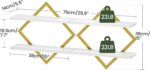 CHOEZON Floating Shelves for Wall, Set of 2 Wall Mounted Shelves, 2-Tier Hanging... - Image 4