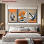 3 Pcs Modern Abstract Canvas Wall art Golden Deer Luxury Foil Lines Paintings Pi... - Image 5
