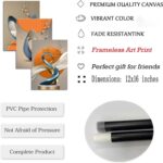 3 Pcs Modern Abstract Canvas Wall art Golden Deer Luxury Foil Lines Paintings Pi... - Image 6