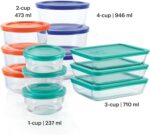Pyrex Simply Store (12-Pack) Glass Food Storage Containers Set, (1, 2, & 3 Cup) ... - Image 3