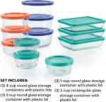 Pyrex Simply Store (12-Pack) Glass Food Storage Containers Set, (1, 2, & 3 Cup) ... - Image 4