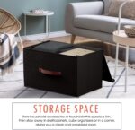 Ornavo Home 3 Pack Collapsible Storage Bins with Lid, Foldable Linen Fabric Shel... - Image 3
