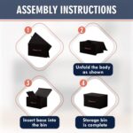 Ornavo Home 3 Pack Collapsible Storage Bins with Lid, Foldable Linen Fabric Shel... - Image 8