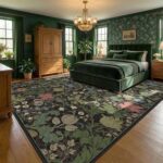 Floral Area Rugs 8x10 for Living Room, Washable Vintage Farmhouse Botanical Rug,... - Image 4