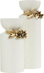 Deco 79 Ceramic Decorative Candle Holder Candle Stand with Abstract Spotted Patt... - Image 10