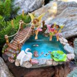 Mood Lab Fairy Garden Figurines - Fish Pond & Bridge - Miniature Decor Set (6 pc... - Image 6