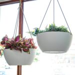 SwinDuck 13 Inch 2 Pack Large Hanging Planters for Indoor Outdoor Plants, Plasti... - Image 4