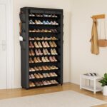 VTRIN Tall Shoe Rack with Cover, 10 Tier Shoe Organizer Storage for 50-55 Pairs ... - Image 3