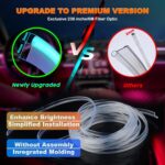 Jushope Car LED Lights, Interior Car Lights with Wireless APP/RF Remote/Button C... - Image 3