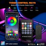 Jushope Car LED Lights, Interior Car Lights with Wireless APP/RF Remote/Button C... - Image 4