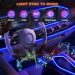 Jushope Car LED Lights, Interior Car Lights with Wireless APP/RF Remote/Button C... - Image 6