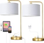 Innqoo Bedside Table Lamps for Bedroom Set of 2-Dimmable Nightstand Lamps with U... - Image 9