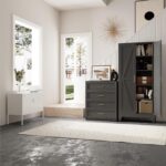 71" Tall Pantry Cabinet, White Metal Pantry Storage Cabinet, Kitchen Pantry Stor... - Image 3