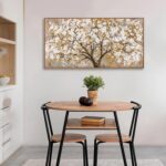 Framed Wall Art Print Gold Tree Of Life Modern Artwork Canvas Painting Gold Tree... - Image 5