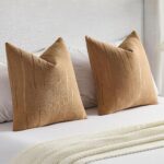 FUTEI Pack of 2 Chenille Decorative Throw Pillow Covers 18x18 Inch,Soft Embossed... - Image 5