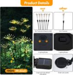 Solar Garden Lights 2 Pack Twinkling Solar Firework Lights with 2 Modes 120LED, ... - Image 3