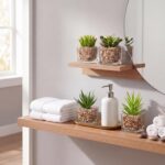 Briful Set of 4 Succulents Plants Artificial in Clear Glass Pots Small Fake Succ... - Image 7