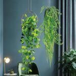 4Pcs Artificial Hanging Plants Indoor, Fake Vines Wall Decor Set Includes Pea Le... - Image 6