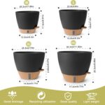 Plant Pots,12/10/9/8/ Inch Large Plastic Self Watering Flower Pots Indoor Outdoo... - Image 3