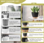 Plant Pots,12/10/9/8/ Inch Large Plastic Self Watering Flower Pots Indoor Outdoo... - Image 7