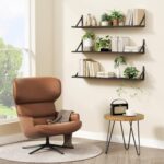 Forbena Floating Shelves 36 Inches Long 8 in Deep Set of 3, Large Wall Shelf for... - Image 3