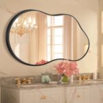 Dorlicecass Irregular Wall Mirror - Wall Mirrors Decorative 24"x36" Black Asymme... - Image 3