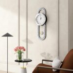 SHYFOY Decorative Wall Clock 31.5" Mirrored Pendulum Clock Silent Quality Quartz... - Image 4