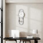 SHYFOY Decorative Wall Clock 31.5" Mirrored Pendulum Clock Silent Quality Quartz... - Image 6