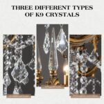 Luxury Antique Bronze Crystal Chandeliers with Candle Pendant Ceiling Light Fixt... - Image 3
