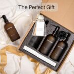 Frosted Amber Glass Shampoo and Conditioner Dispenser Set – Refillable 16 oz Pum... - Image 5