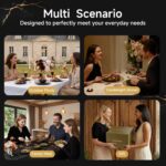KINGSTONE Porcelain Dinnerware Sets for 4 Plates and Bowls Sets 12 Piece Matte B... - Image 5