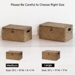 StorageWorks Wicker Baskets with Lid for Organizing, Seagrass Storage Baskets fo... - Image 6