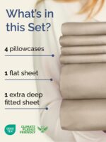 Extra Deep Queen Sheet Set - 6 Piece Breathable and Cooling Sheets - Hotel Luxur... - Image 3