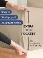 Extra Deep Queen Sheet Set - 6 Piece Breathable and Cooling Sheets - Hotel Luxur... - Image 4