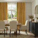 Gold Velvet Pinch Pleated Curtains: 84 Inches Long 2 Panels Set Luxury Living Ro... - Image 8