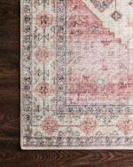 Loloi Skye Collection SKY-02 Ivory/Berry 9'-0" x 12'-0" Area Rug - Image 5